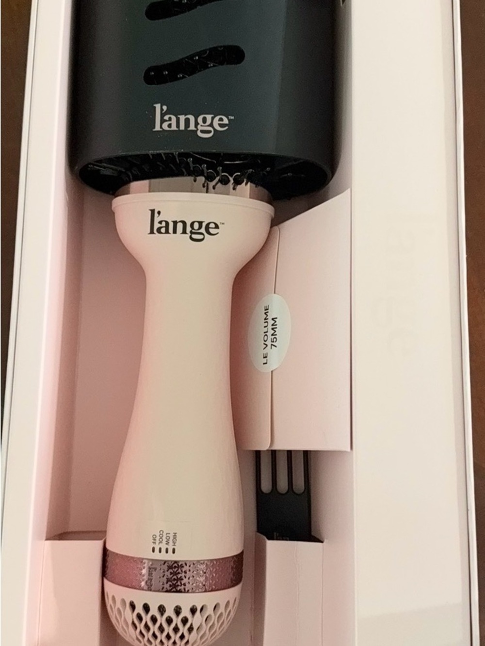 L'ange Pink & Black Volumizing Air Styler Brush